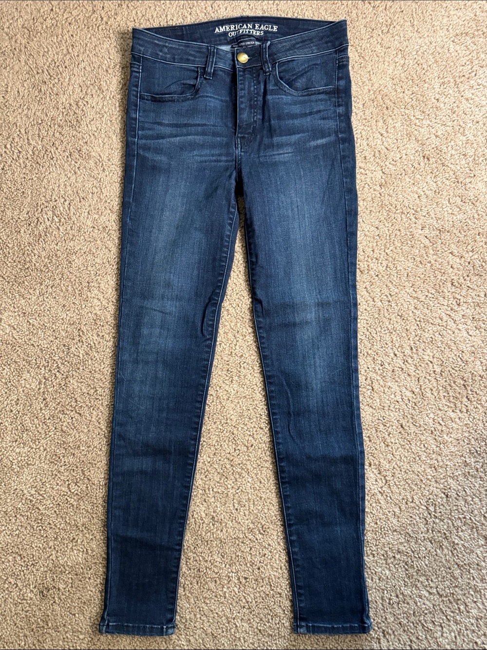 American Eagle Outfitters Dark Blue Skinny Jeans for Women